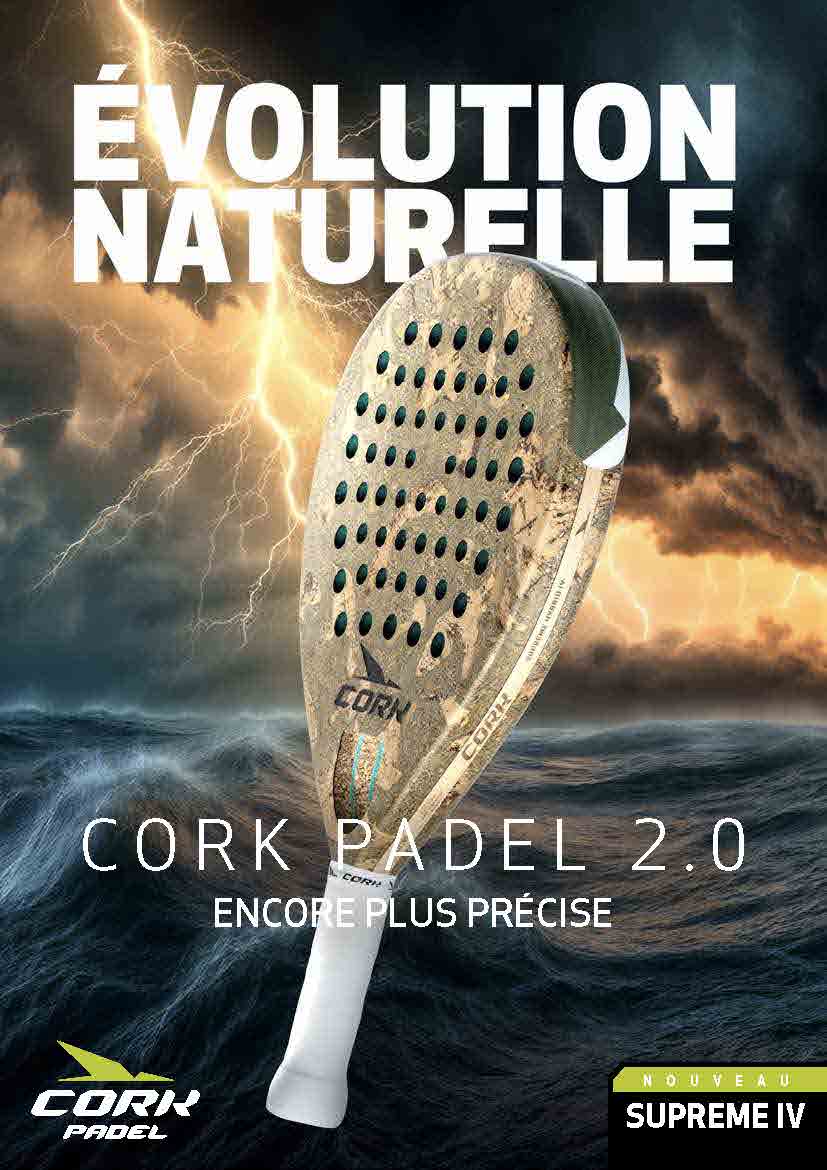 distributeur cork padel raquette supreme hybrid 4